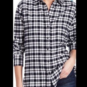Madewell Side Button Flannel Shirt Oversized